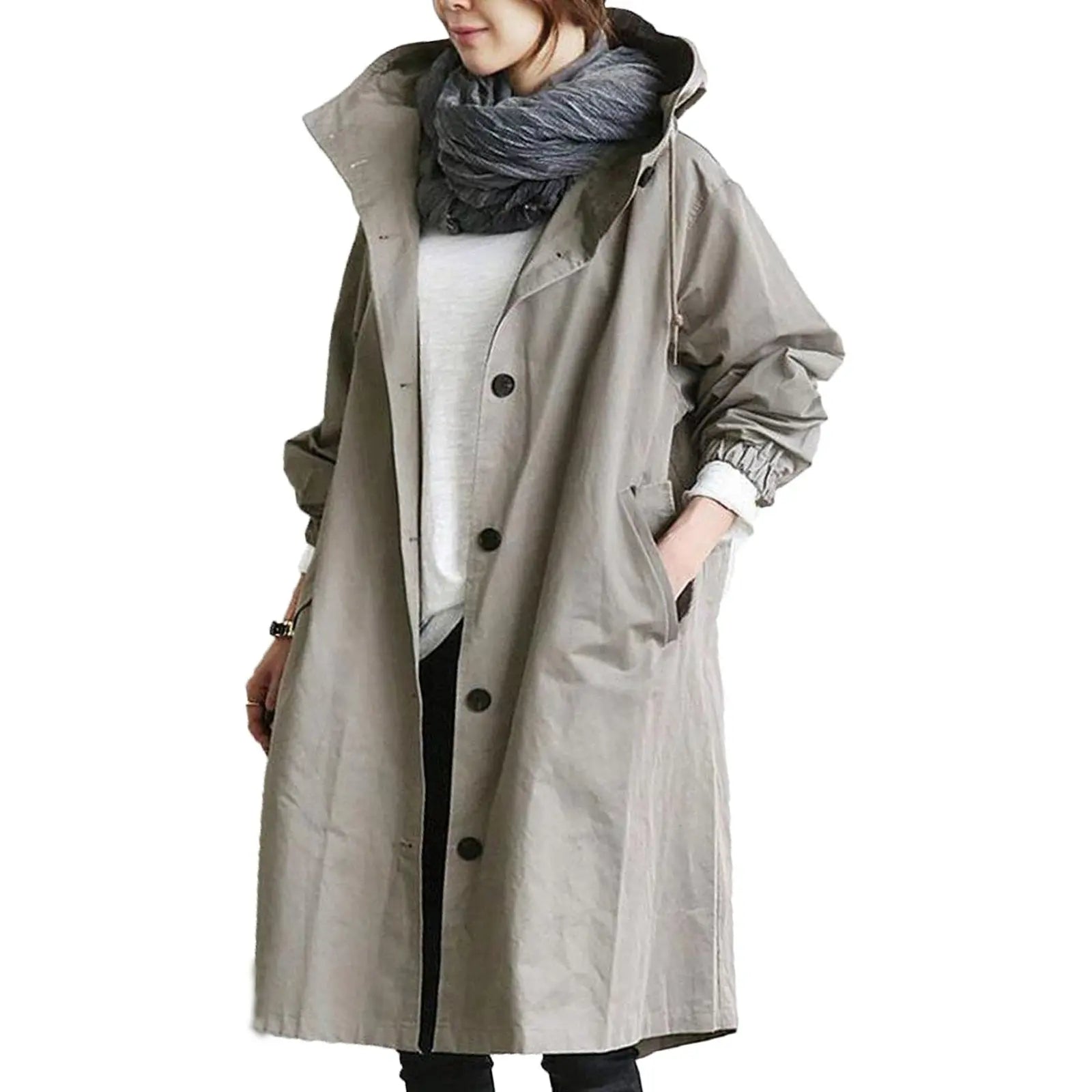 Liora – Stylish Women's Long Rain Jacket With Modern Design For Everyday Wear 3