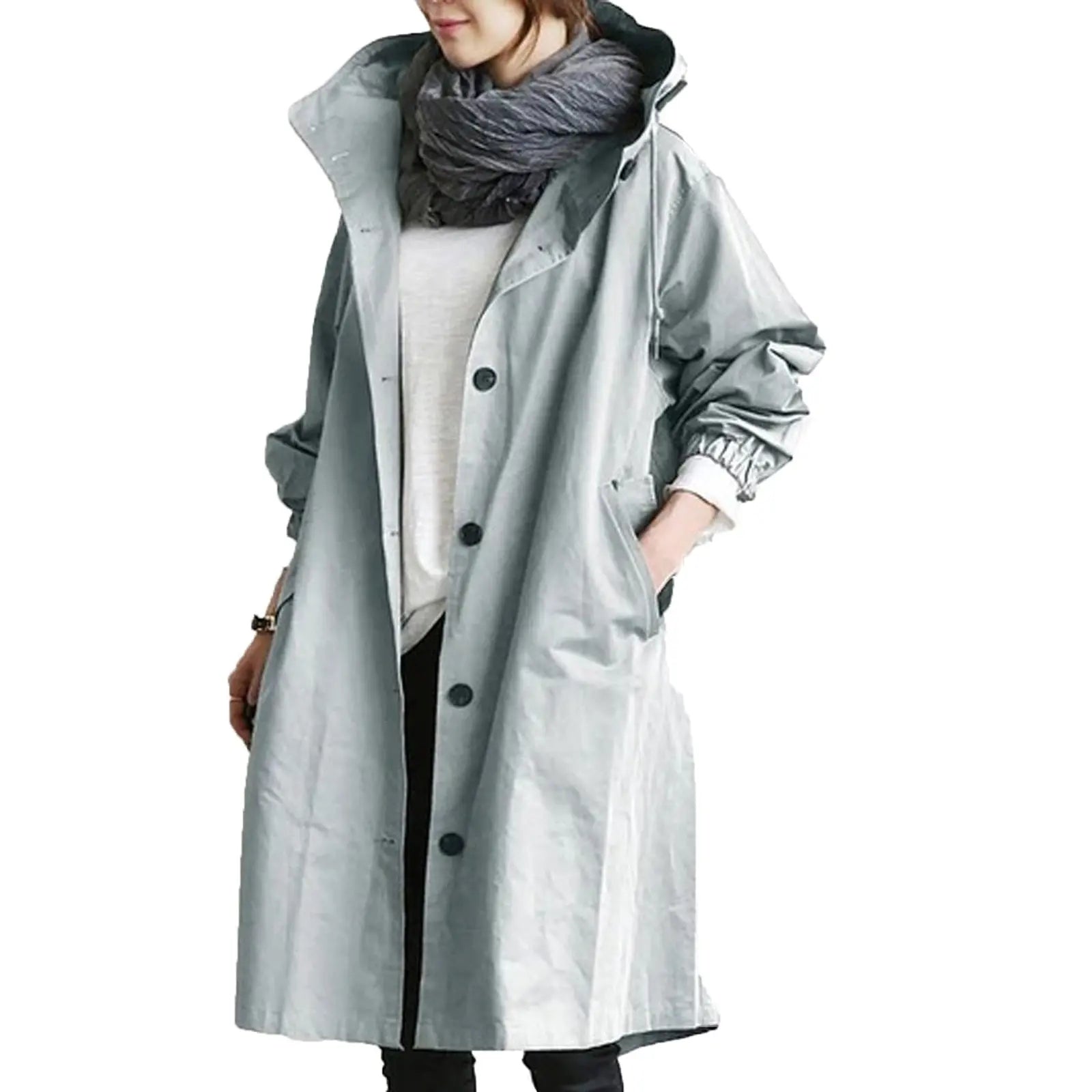 Liora – Stylish Women's Long Rain Jacket With Modern Design For Everyday Wear 5
