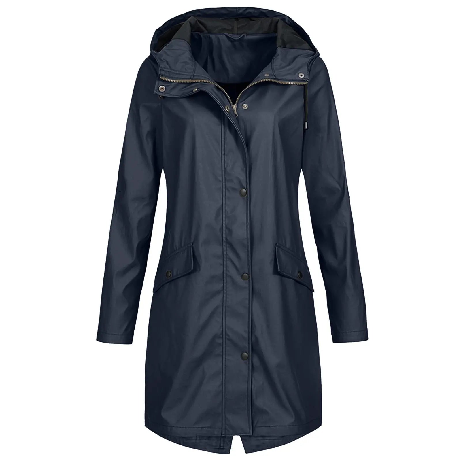 Liora – Stylish Women's Long Rain Jacket With Windproof Protection For All Weather 0
