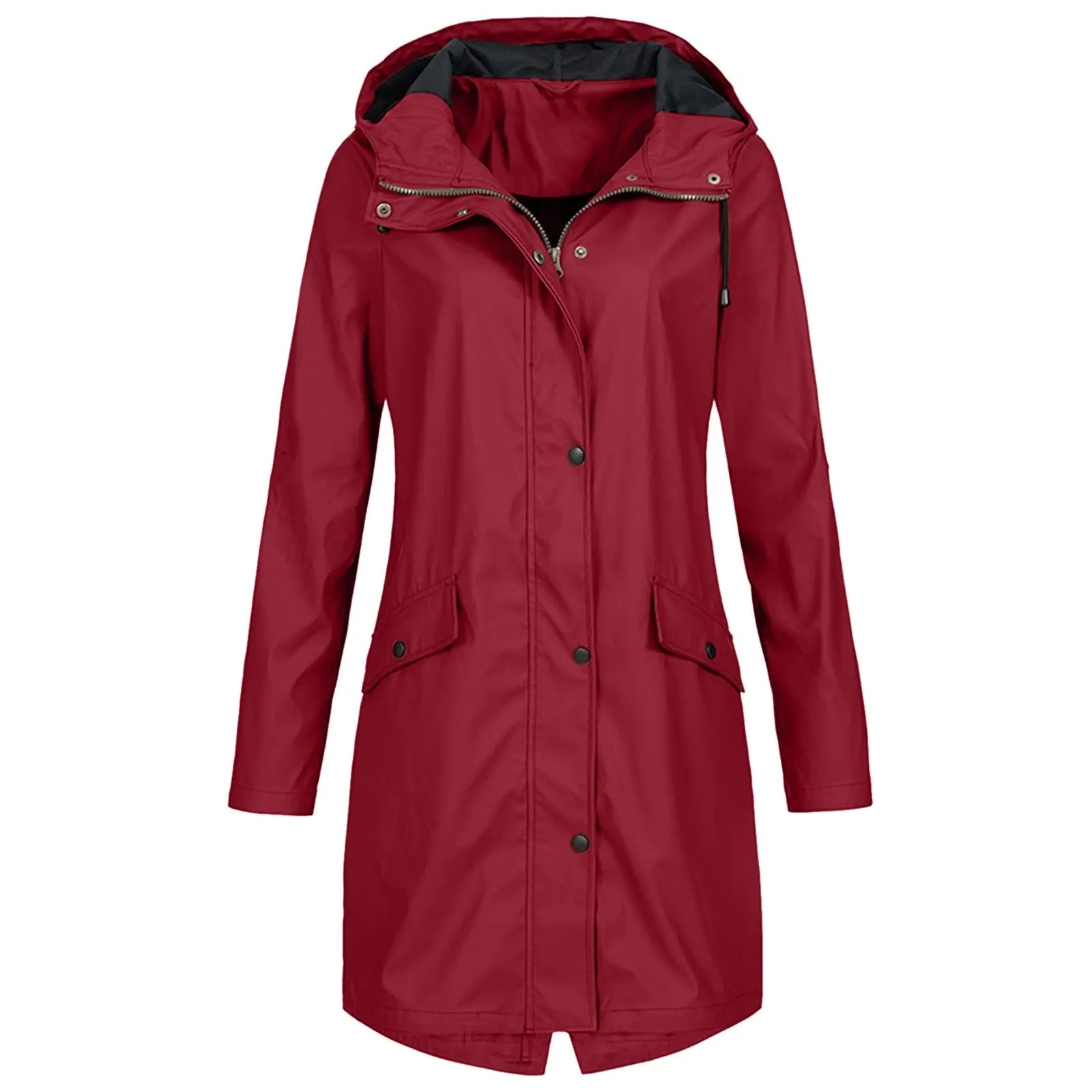 Liora – Stylish Women's Long Rain Jacket With Windproof Protection For All Weather 3