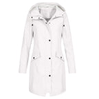 Liora – Stylish Women's Long Rain Jacket With Windproof Protection For All Weather 4