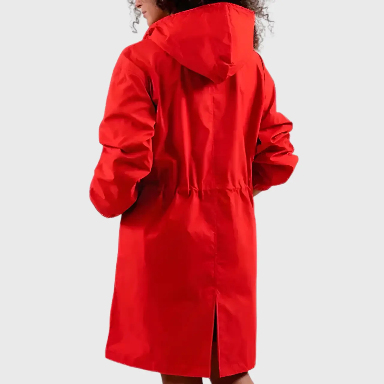 Lyria – Stylish Women's Winter Rain Jacket With Button Placket For Cold Weather- Red