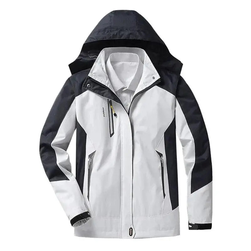 Vela – Stylish Women's Rain Jacket With Hood For Everyday Protection- White