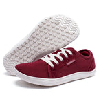 MunaWear  Running Shoes  Jordan - Wide Toe Box Minimalist Barefoot Shoes for Women - Comfortable Barefoot Running & Casual Wear  Burgundy-44