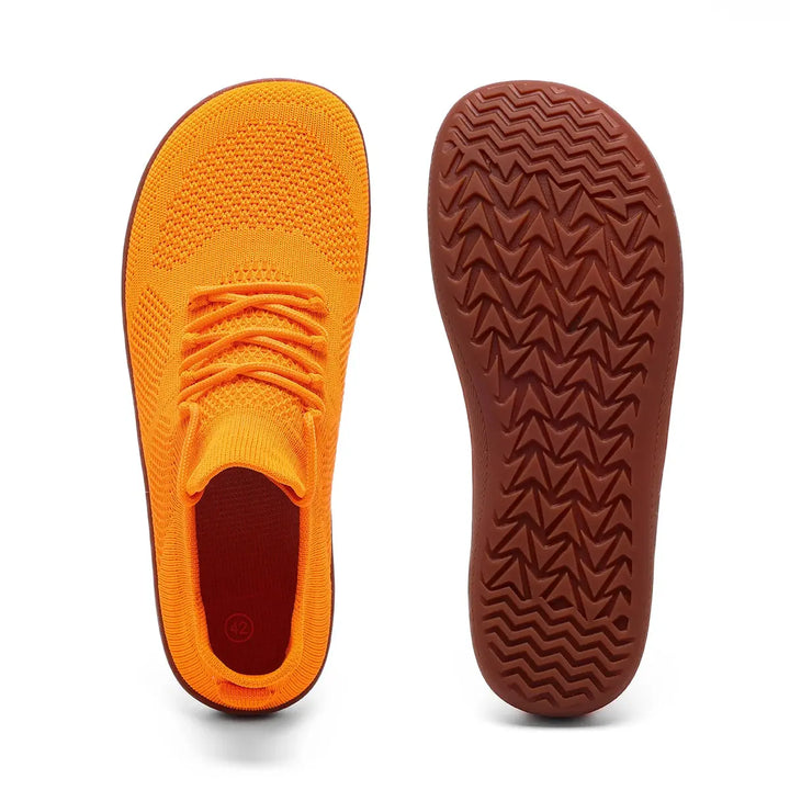 MunaWear  Running Shoes  Mia – Unisex Lightweight Minimalist Barefoot Running Shoes with Breathable Zero Soles  Orange-42