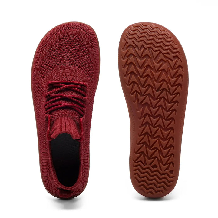 MunaWear  Running Shoes  Mia – Unisex Lightweight Minimalist Barefoot Running Shoes with Breathable Zero Soles  Red-39