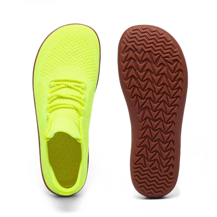 MunaWear  Running Shoes  Mia – Unisex Lightweight Minimalist Barefoot Running Shoes with Breathable Zero Soles  Yellow-42