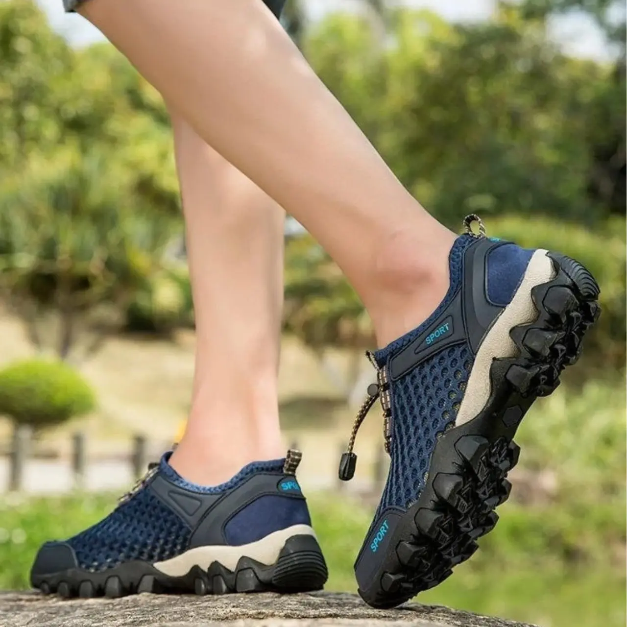 Strive – Lightweight Breathable Mesh Sports Shoes for Outdoor Activities- Blue