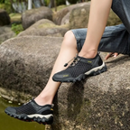 Strive – Lightweight Breathable Mesh Sports Shoes for Outdoor Activities- Black