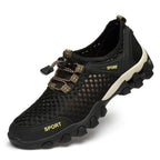 Strive – Lightweight Breathable Mesh Sports Shoes for Outdoor Activities- Black