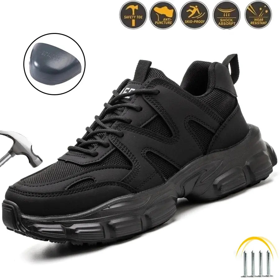Caden – Durable Men's Steel Toe Sneakers With Puncture-Proof Design For Work Safety 0