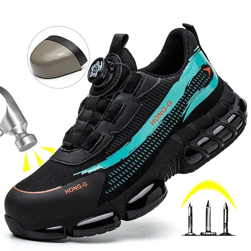 Caden – Steel Toe Work Shoes With Slip Resistant Sole For Men’s Industrial Safety 0
