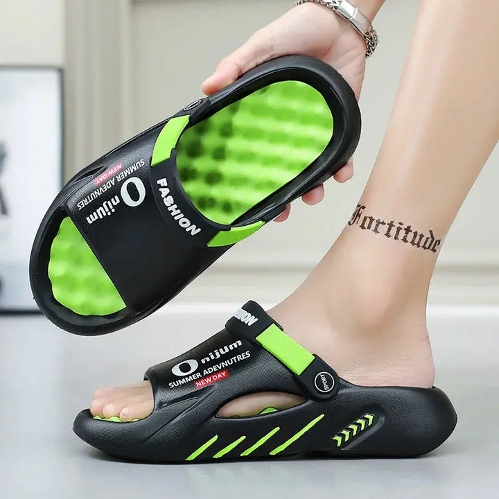 MunaWear  Sandals  Ethan - Soft-Sole EVA Platform Slides for Men - Comfortable Indoor & Outdoor Men's Sandals 