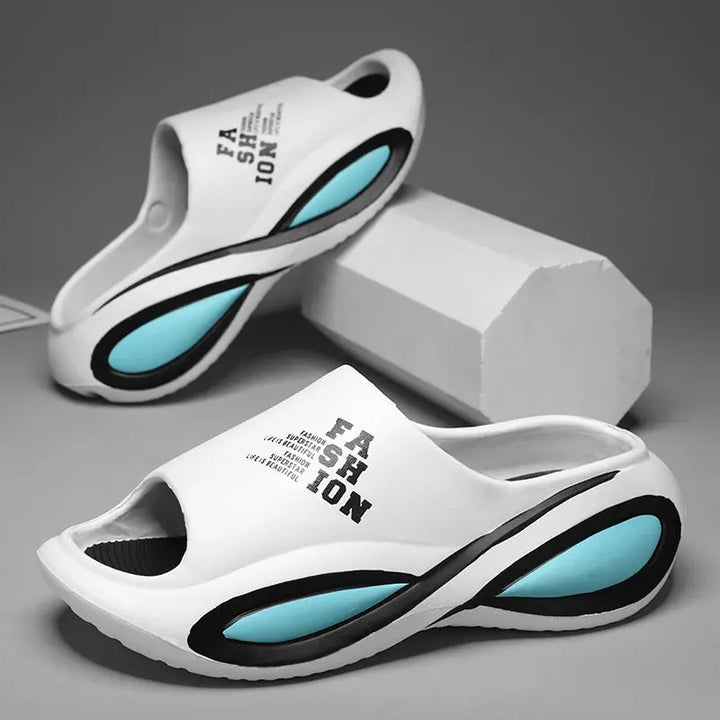 MunaWear  Sandals  Ethan – Comfortable Indoor Outdoor Sandals with Soft Cushioned Footbed for Men  WHITE-44-45