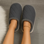 MunaWear  Sandals & Slides  Everest – Plush Waterproof Winter Slippers, Warmest Non-Slip Design for Men & Women  Dark-Gray-XL