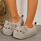MunaWear  Sandals & Slides  Mochi – Plush Cartoon Cat Slippers for Cozy Indoor Comfort and Fun Footwear 