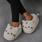 MunaWear  Sandals & Slides  Mochi – Plush Cartoon Cat Slippers for Cozy Indoor Comfort and Fun Footwear 