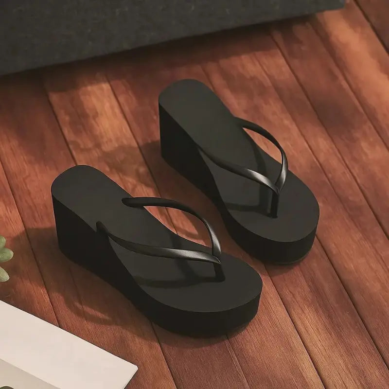 MunaWear - Sandals & Slides - Solara Wedge Sandals – Stylish Women’s Flip Flops & Platform Summer Slides - 
