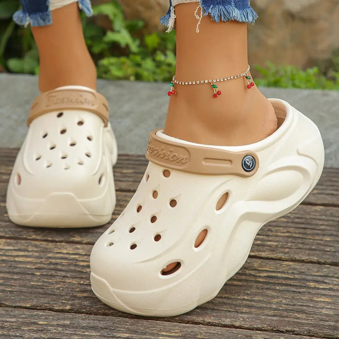 MunaWear - Sandals & Slides - Victoria – Chunky Platform Sandals for Women with Soft Thick Bottom and Non-Slip EVA Wedge - 