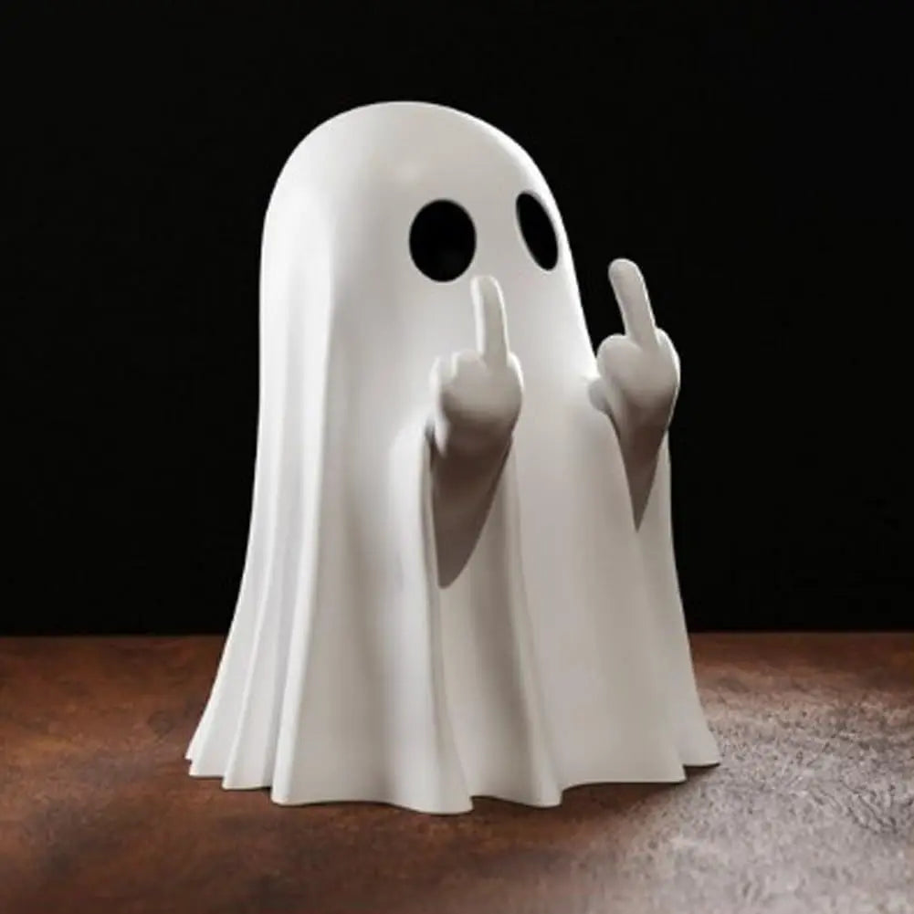 Funny Halloween Spirit Decoration – Cheeky Resin Figure with Middle Finger – Perfect for Parties 1