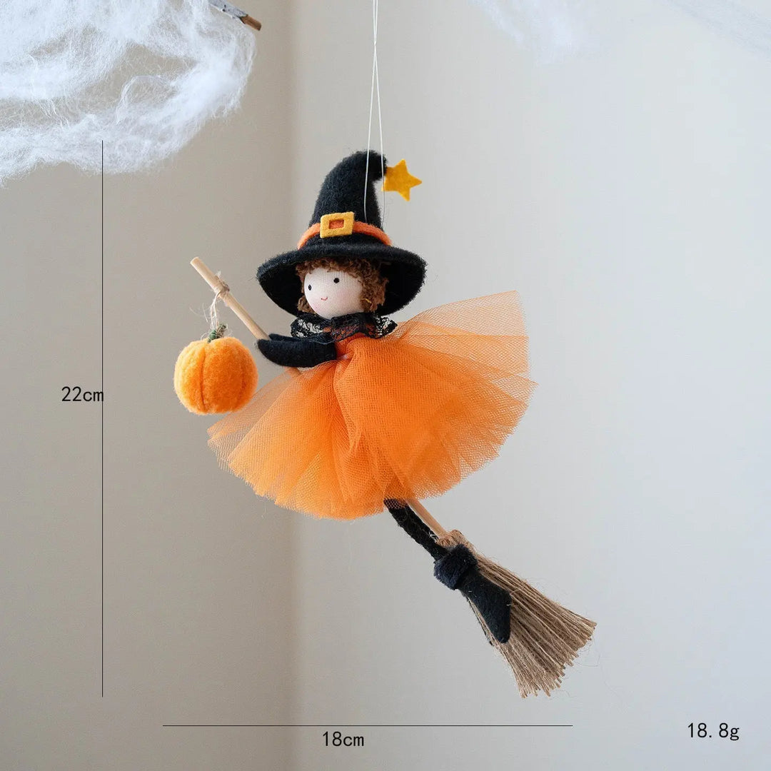 Halloween Witch Dolls – Charming European Style Hanging Decorations for Kids 3