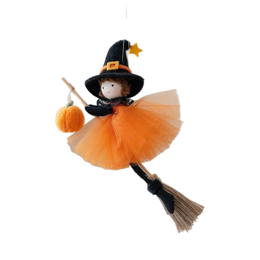Halloween Witch Dolls – Charming European Style Hanging Decorations for Kids 1