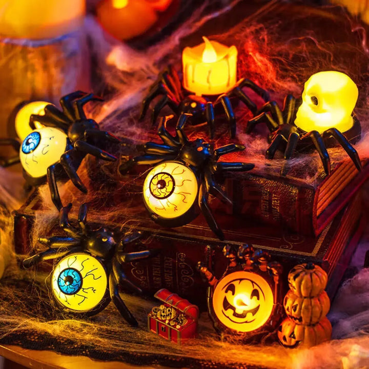 Creepy Halloween LED Spider Candle Lamp – Eerie Party Lighting for Spooky Celebrations 13