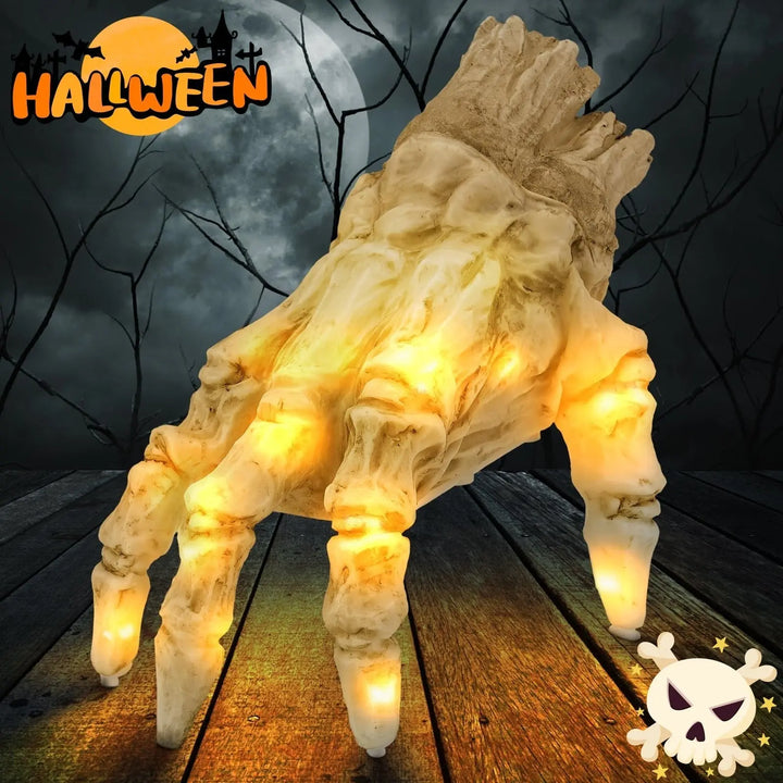 Creepy Halloween Zombie Hand Decoration – Bright Electric Prop for Spooky Parties 2