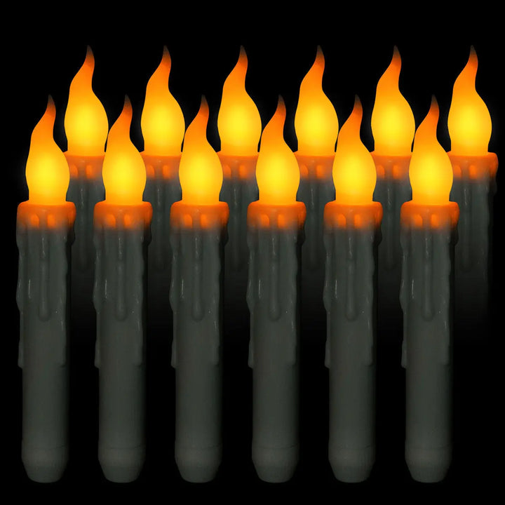 Halloween Floating Candles Set with Magic Wand – Creepy LED Décor for Parties, Battery-Operated, Safe and Reusable 6