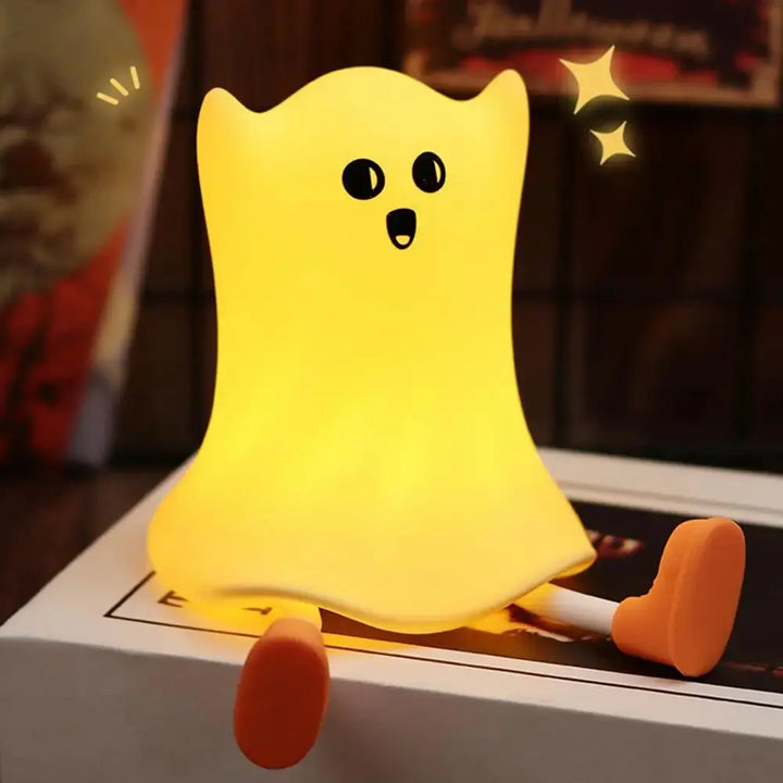 Halloween Ghost LED Night Light – Cute Cartoon Design for Kids' Rooms and Parties, Waterproof and Energy-Saving 3