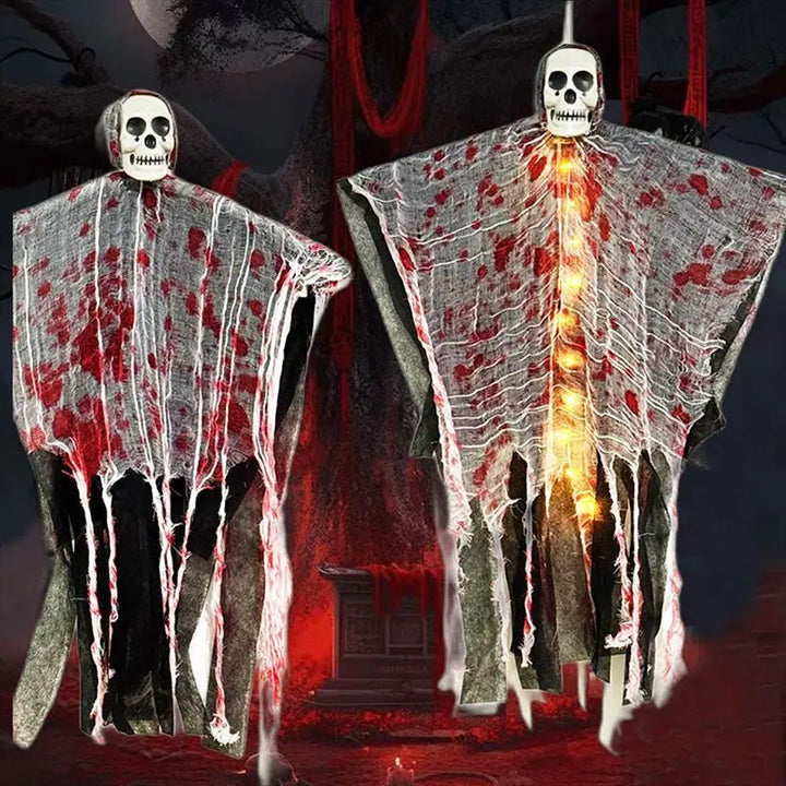 Spooky Hanging Bloody Skeletal Spirit Decoration – Scary Halloween Decoration for Indoor & Outdoor Use 2
