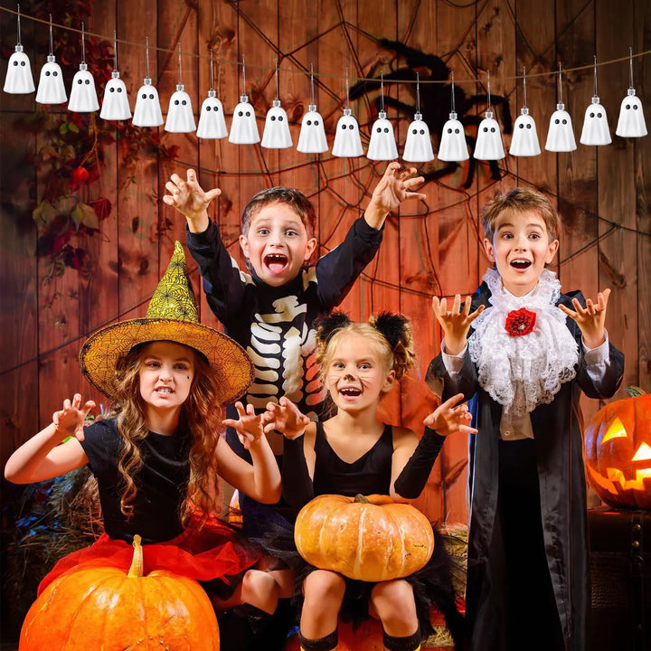 Spooky Hanging Ghosts Decoration Set – Perfect for Halloween Parties & Haunted Atmosphere 5