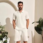 Aiden – Lightweight Two-Piece Summer Set with Zip Polo for Men
