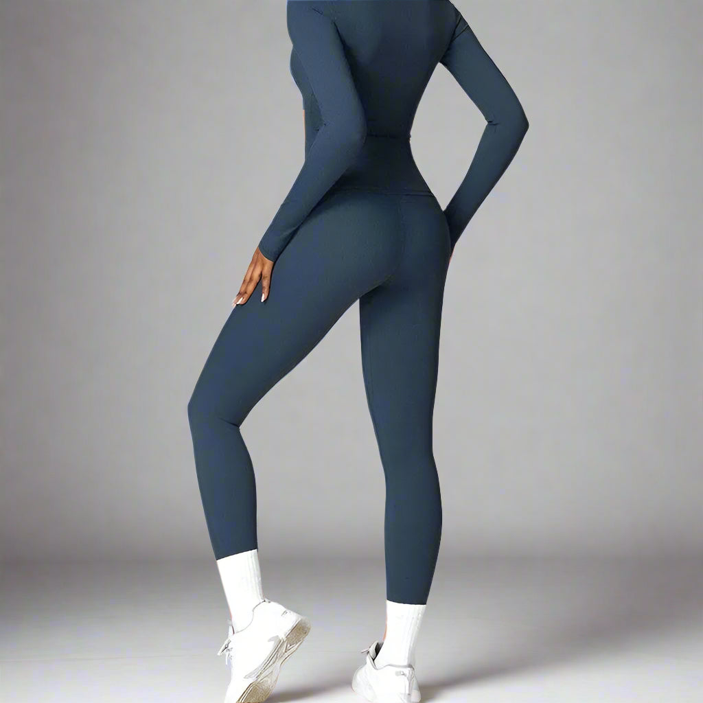 MunaWear  Sets  Amber - Stylish And Comfortable Long Sleeve Yoga Set With Leggings