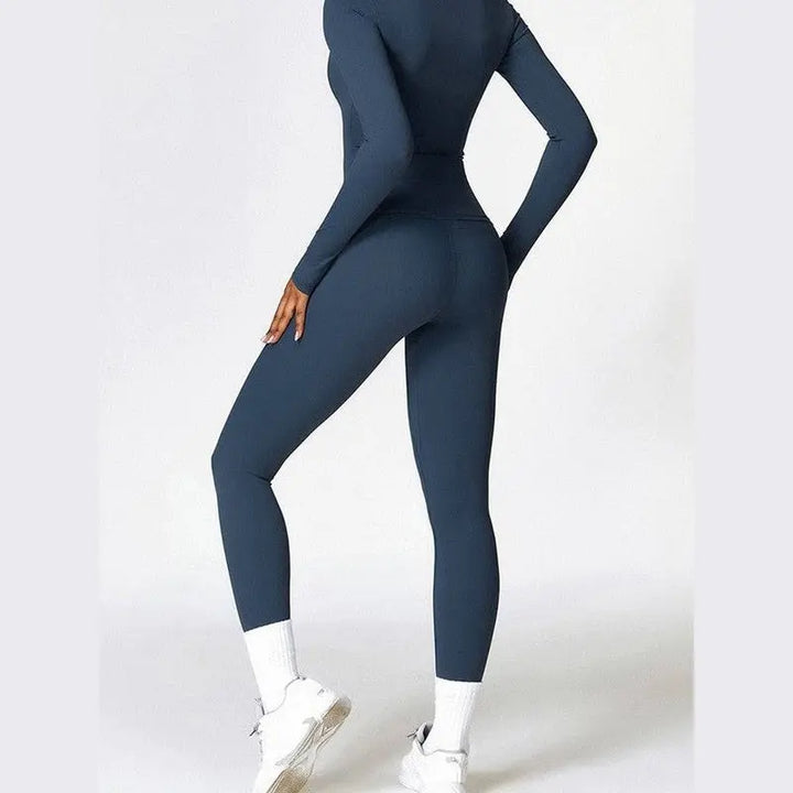 MunaWear  Sets  Amber - Stylish And Comfortable Long Sleeve Yoga Set With Leggings