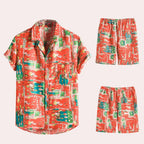 Amedeo – Men's Hawaiian Short Set with Lightweight Shirt & Shorts, Perfect for Summer Vacations | Sizes S-L 1