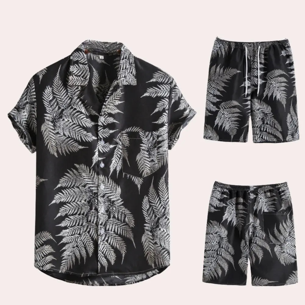 Amedeo – Men's Hawaiian Short Set with Lightweight Shirt & Shorts, Perfect for Summer Vacations | Sizes S-L 4