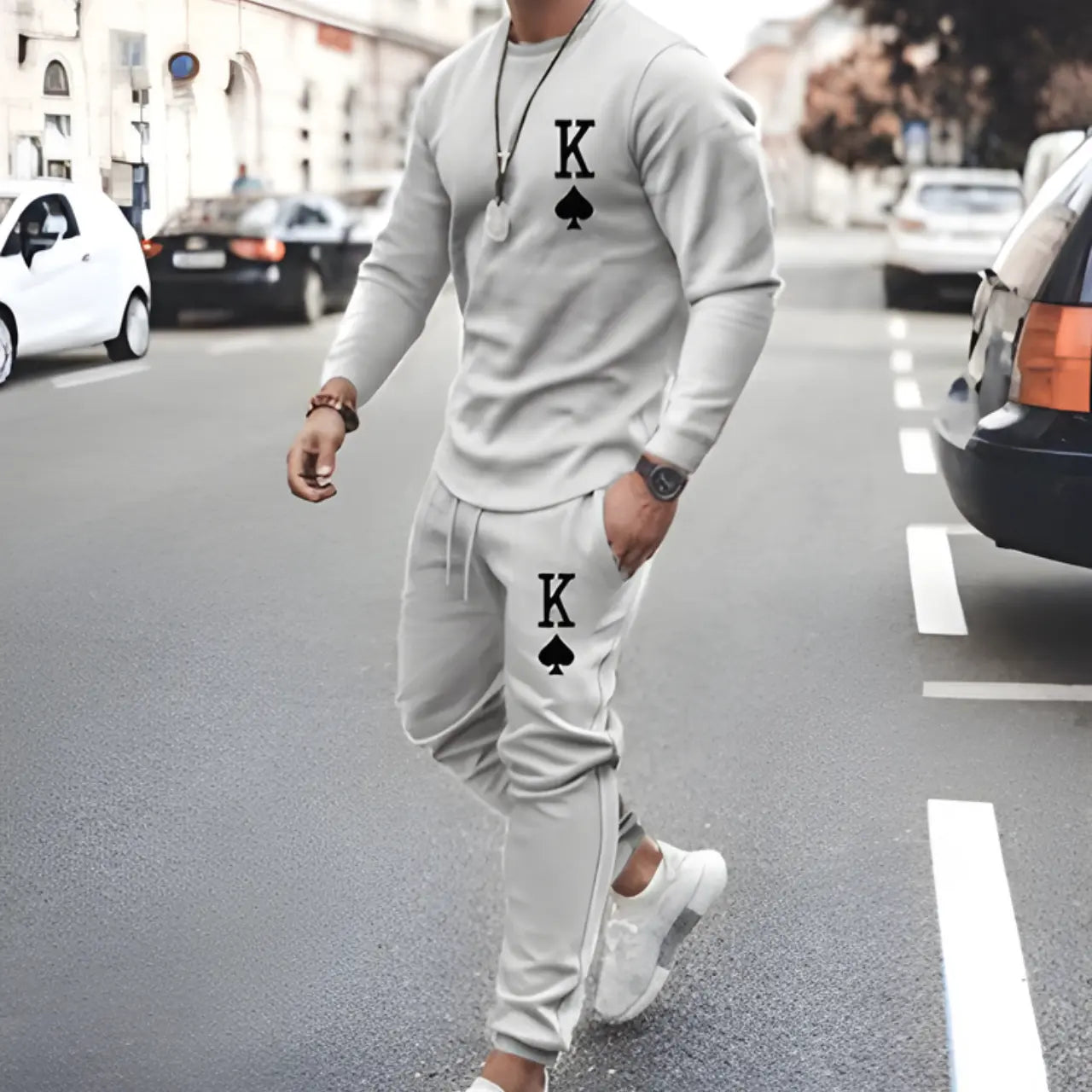 MunaWear - Sets - Björn – Multifunctional Mens Tracksuit for Stylish Comfort and Versatility - Gray / 4XL