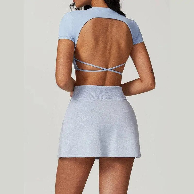 MunaWear  Sets  Dahlia - Stylish Women's Crop Top And Skirt Duo For Effortless Athleisure Chic