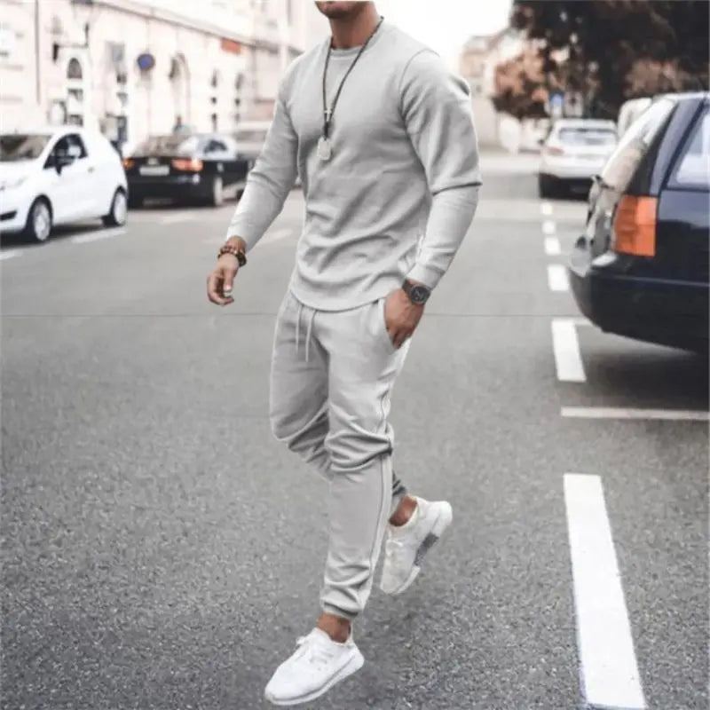 Timber - Luxe Mens Tracksuit Set with Adjustable Fit for Ultimate Comfort, Sizes - Gray