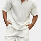 Davy – Stylish 2-Piece Men's Set with Tailored Polo & Shorts Size S-L 0