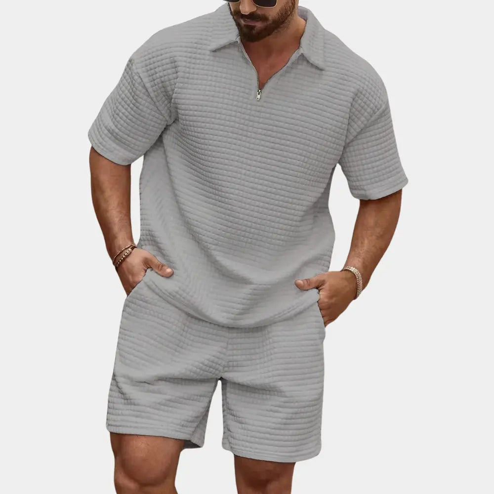 Davy – Stylish 2-Piece Men's Set with Tailored Polo & Shorts Size S-L 1