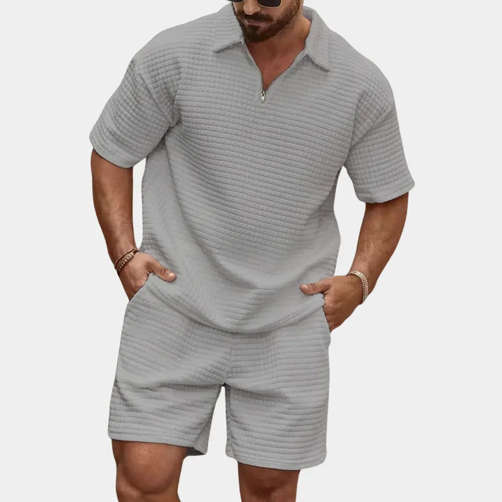 Davy – Stylish 2-Piece Men's Set with Tailored Polo & Shorts Size S-L 1