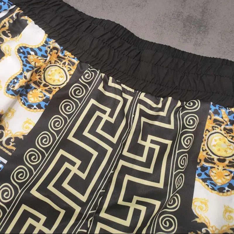 Ethan – Luxe Two-Piece Summer Set with Print, Short Sleeves & Shorts Size S-3XL 5