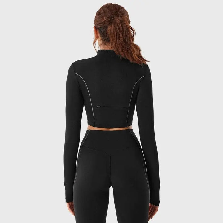 MunaWear  Sets  Lara - Chic Women's Activewear Set With Seamless Leggings And Cropped Top