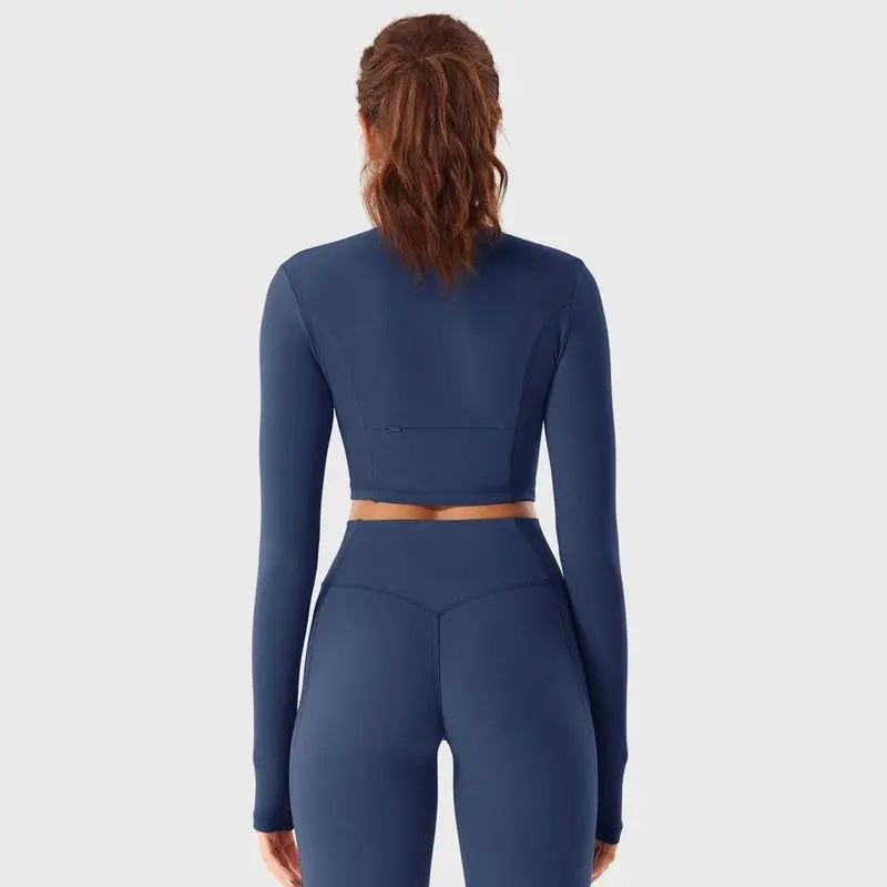 MunaWear  Sets  Lara - Chic Women's Activewear Set With Seamless Leggings And Cropped Top