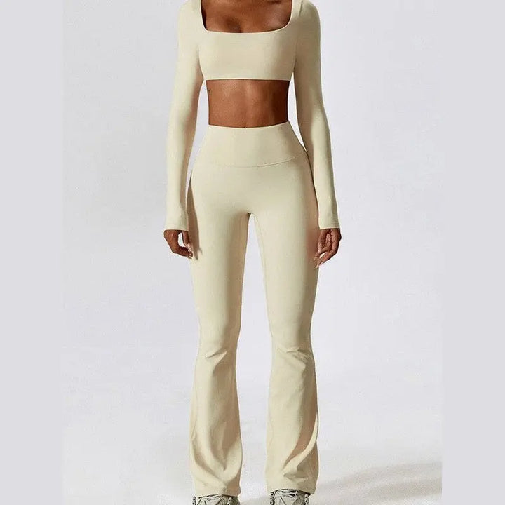 MunaWear  Sets  Lila - Stylish Long-Sleeve Activewear Set for Women's Yoga and Fitness