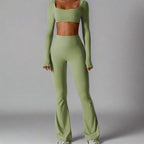 MunaWear  Sets  Lila - Stylish Long-Sleeve Activewear Set for Women's Yoga and Fitness