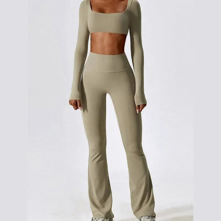 MunaWear  Sets  Lila - Stylish Long-Sleeve Activewear Set for Women's Yoga and Fitness