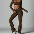 MunaWear  Sets  Lila - Stylish Long-Sleeve Activewear Set for Women's Yoga and Fitness